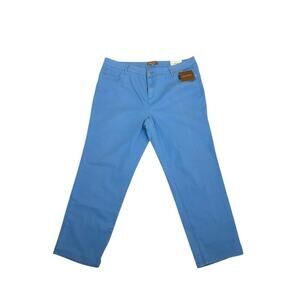 Ellen Tracy‎ Pants Womens Size 18W Plus Blue Betty Slim Ankle Straight Leg NWT